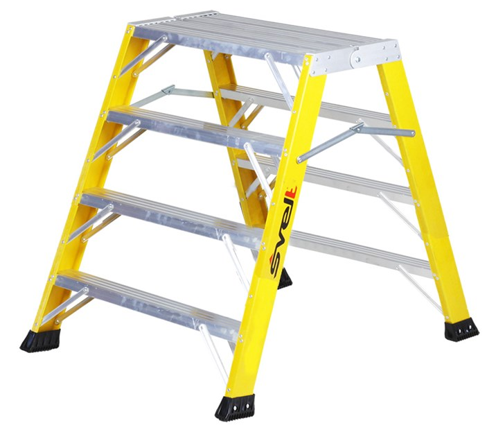 SVELT Punto Large Plus Dubbelzijdig Elektrisch Geïsoleerd opstapje van glasvezel 2 t/m 4 treden