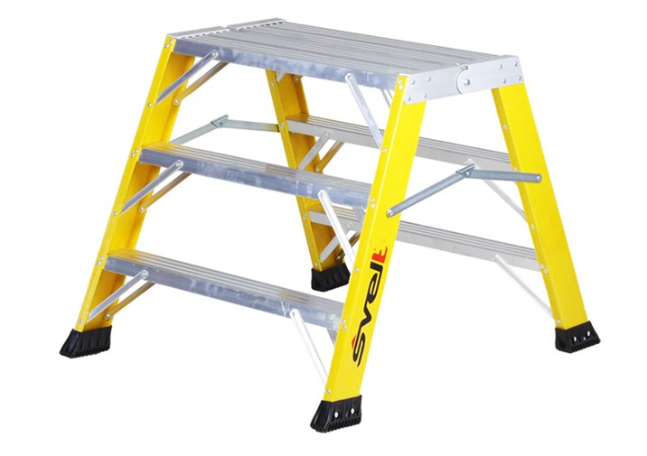 SVELT Punto Large Plus Double sided electrically isolated fiberglass stepstool 2 to 4 steps