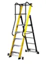 SVELT Moby Fibra Fiberglass Ladder incl. double closing bar, 3 to 8 steps