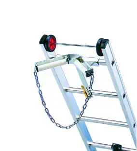 Ladder safety arm for poles and trees