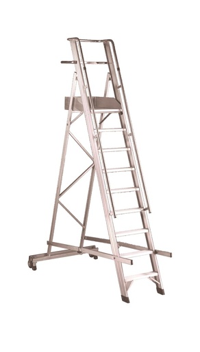 SVELT Castellana Mobile Platform stepladder 4 to 15 steps up to 3.90 m